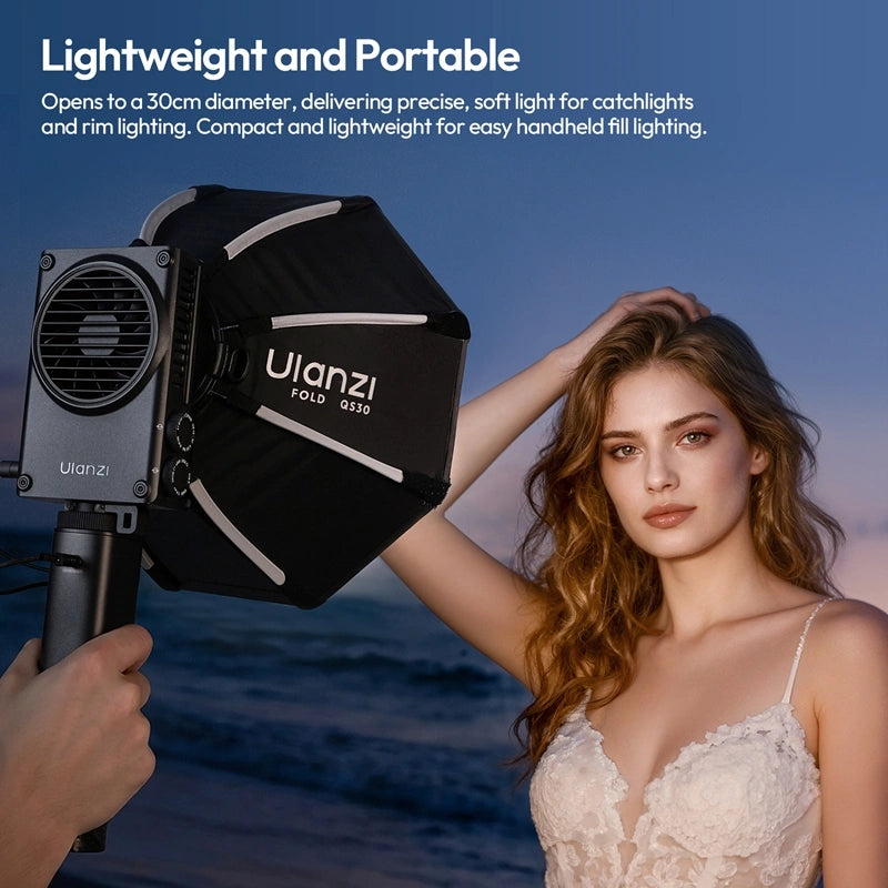 Ulanzi QS30 Octagonal Softbox ( Mini Bowens Mount. Honeycomb Grid & 30cm) - Image 2