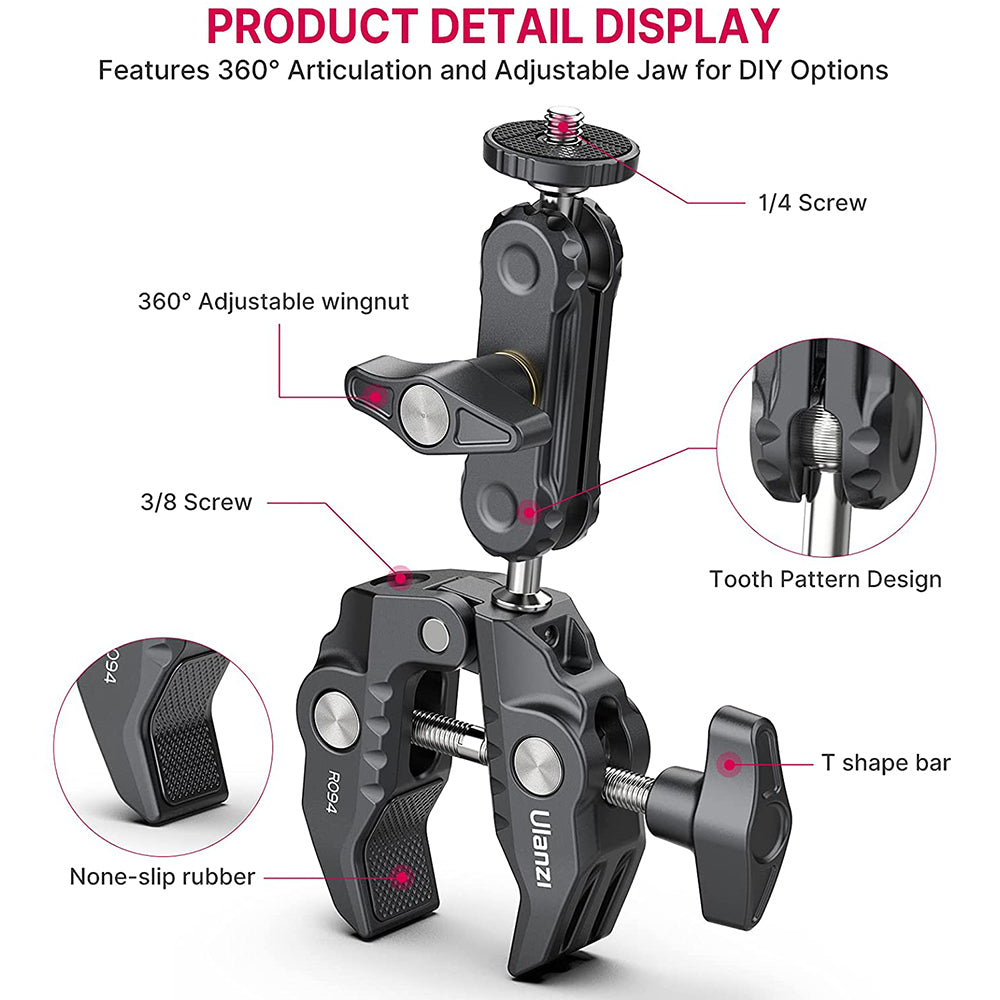 Ulanzi R094 Multi-Functional Super Clamp 2638 - Image 3