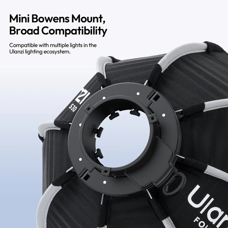 Ulanzi QS30 Octagonal Softbox ( Mini Bowens Mount. Honeycomb Grid & 30cm) - Image 5